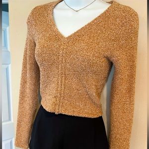 Vintage-Inspired Dark Academia Cropped Sweater - XS
